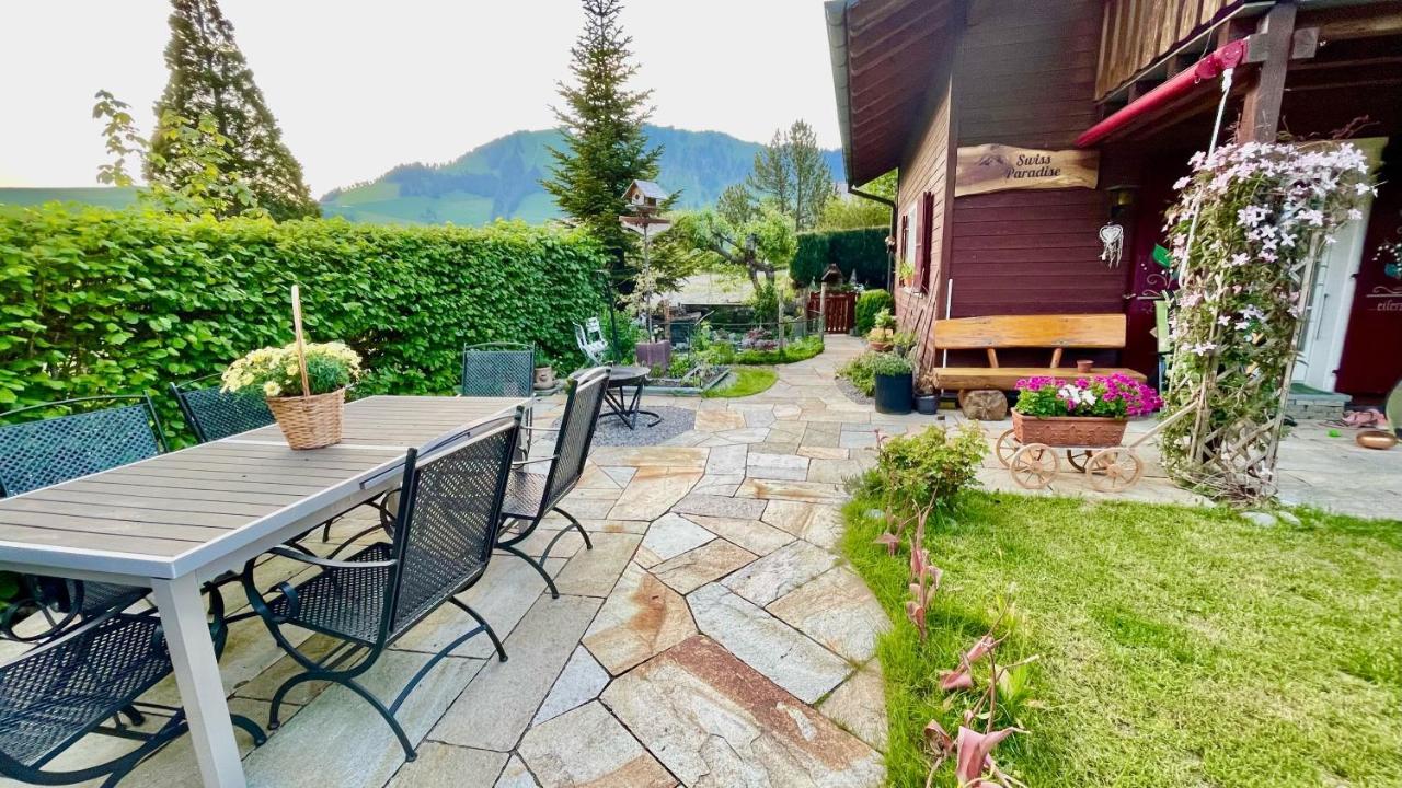 The Swiss Paradise 2 Apartment With Garden, Whirlpool, And Mountain Panorama Wirzweli Exterior photo